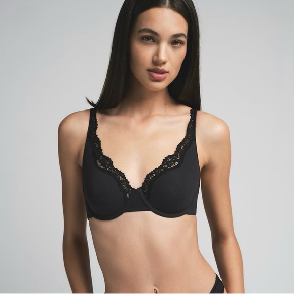 SKIMS Fits Everybody Lace Unlined Full Coverage Bra 36DD - Picture 2 of 7